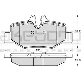 Тормозные колодки, дисковые, комплект AKEBONO 4BP0ATU 2 4008 AN-4603K 1194443772