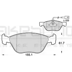 Тормозные колодки, дисковые, комплект AKEBONO 21 63724067 1194443898 AN-4633WKE 23222 изображение 0