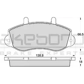 Тормозные колодки, дисковые, комплект AKEBONO LXLVJN0 1194443904 AN-4637K 23 302