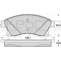 Тормозные колодки, дисковые, комплект AKEBONO AN-4645WK 250 31 1194443934 25032