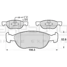Тормозные колодки, дисковые, комплект AKEBONO AN-4651WK 21 927 21928 1194443964 изображение 0