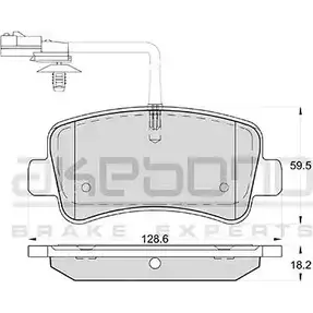 Тормозные колодки, дисковые, комплект AKEBONO AN-4688WKE 25113 1194444086 251 12