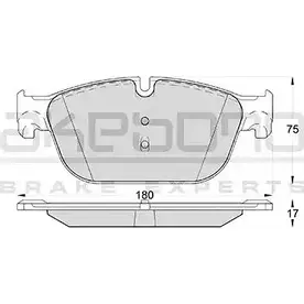 Тормозные колодки, дисковые, комплект AKEBONO AN-4694WKE 1194444108 25070 250 69 изображение 0