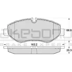 Тормозные колодки, дисковые, комплект AKEBONO Z7TE0 1194444212 292 29 AN-4723K