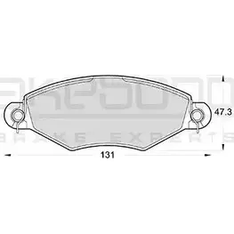 Тормозные колодки, дисковые, комплект AKEBONO 2320 5 1194444272 AN-4741K TZZZ6 изображение 0