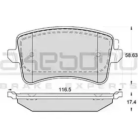 Тормозные колодки, дисковые, комплект AKEBONO 2 4606 AN-4751K 5M423 1194444332 изображение 0