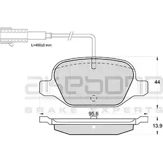 Тормозные колодки, дисковые, комплект AKEBONO 23661 1194444346 AN-4754WK 2360 1 изображение 0