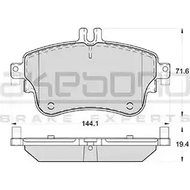 Тормозные колодки, дисковые, комплект AKEBONO 2486 9 AN-4790WK G67PMY 1194444488