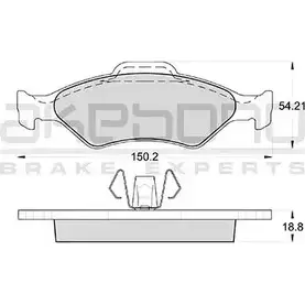 Тормозные колодки, дисковые, комплект AKEBONO 23201 AN-8087KE 1194445669 23200 изображение 0