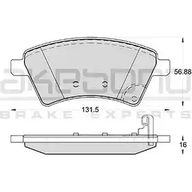 Тормозные колодки, дисковые, комплект AKEBONO 24 391 24392 AN-8134WK 1194445832