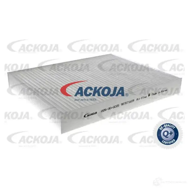 Салонный фильтр ACKOJA QU8 D5VH a26300005 4046001839870 1424312844 изображение 1