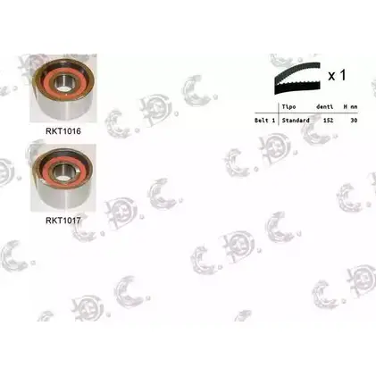 Комплект ремня ГРМ REPKIT 1194459436 RKTK0852 04. 5041 ASTK0852 изображение 0