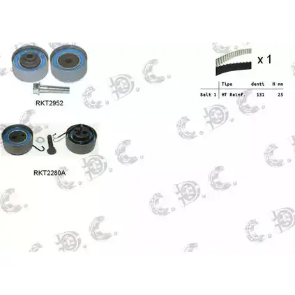 Комплект ремня ГРМ REPKIT 0 4.5057A ASTK0868A 1194459492 RKTK0868A