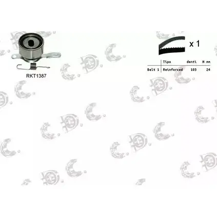 Комплект ремня ГРМ REPKIT 1194459554 04 .5086 ASTK0897 RKTK0897 изображение 0