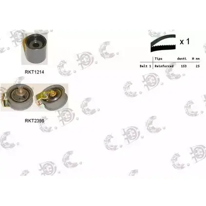Комплект ремня ГРМ REPKIT 1194459590 RKTK0911 ASTK0911 04.510 0