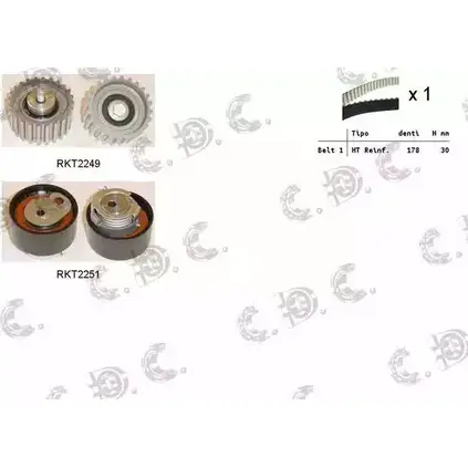 Комплект ремня ГРМ REPKIT RKTK0925 04 .5114 1194459632 ASTK0925 изображение 0