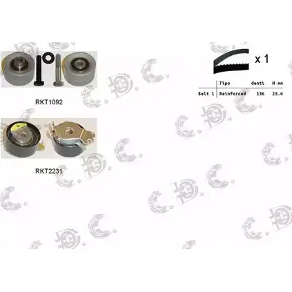 Комплект ремня ГРМ REPKIT RKTK0945 ASTK0945 04.513 4 1194459692