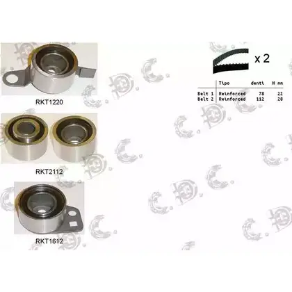 Комплект ремня ГРМ REPKIT 1194459726 ASTK0957C RKTK0957C 04.5 146C изображение 0