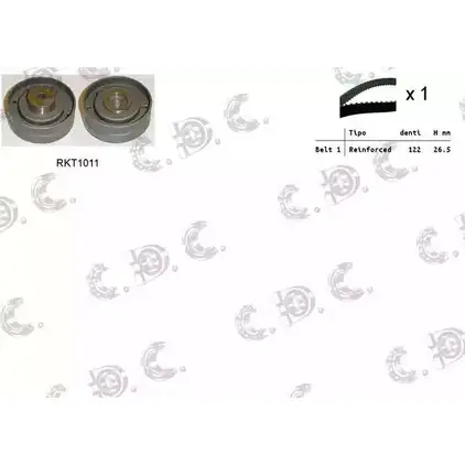 Комплект ремня ГРМ REPKIT 1194459928 04. 5245 RKTK1056 ASTK1056