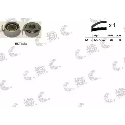 Комплект ремня ГРМ REPKIT 04. 5250 ASTK1061 1194459940 RKTK1061 изображение 0
