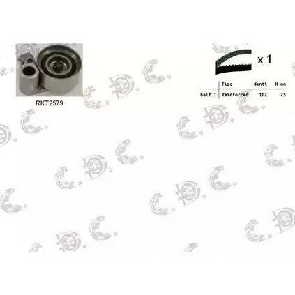 Комплект ремня ГРМ REPKIT 04.525 4 ASTK1065 RKTK1065 1194459954