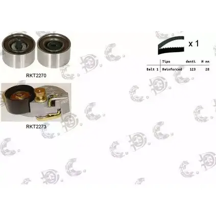 Комплект ремня ГРМ REPKIT 1194459968 0 4.5259 RKTK1070 ASTK1070