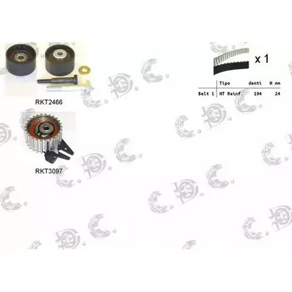 Комплект ремня ГРМ REPKIT RKTK1094 ASTK1094 04 .5283 1194460034