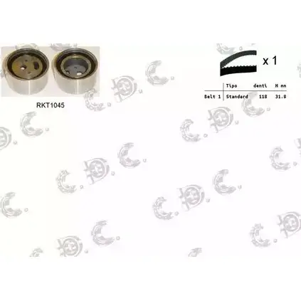 Комплект ремня ГРМ REPKIT RKTK1140 0 4.5329 1194460136 ASTK1140 изображение 0