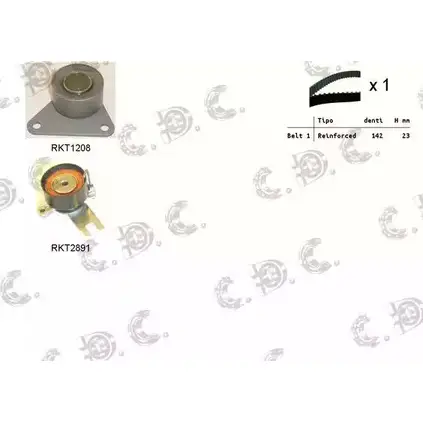 Комплект ремня ГРМ REPKIT 1194460172 0 4.5344 RKTK1155 ASTK1155
