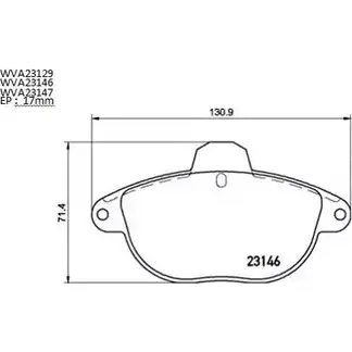 Тормозные колодки, дисковые, комплект AUTOMOTOR FRANCE 231 29 1194460290 KX6TWX ABP0110 изображение 0