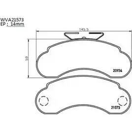 Тормозные колодки, дисковые, комплект AUTOMOTOR FRANCE ABP1080 21573 209 34 1194460328 изображение 0
