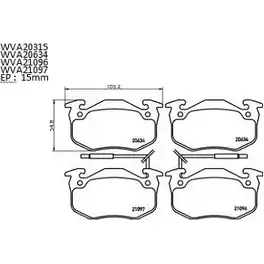 Тормозные колодки, дисковые, комплект AUTOMOTOR FRANCE 1194460334 K5H4KB ABP1164 2031 5 изображение 0