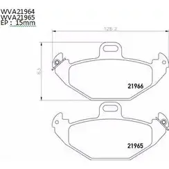 Тормозные колодки, дисковые, комплект AUTOMOTOR FRANCE 21 964 ABP3727 1194460480 21965