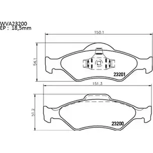 Тормозные колодки, дисковые, комплект AUTOMOTOR FRANCE 232 00 23201 1194460609 ABP8025 изображение 0