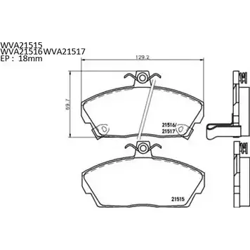 Тормозные колодки, дисковые, комплект AUTOMOTOR FRANCE PBP0006 1194460688 2 1515 21516