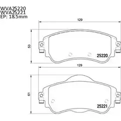 Тормозные колодки, дисковые, комплект AUTOMOTOR FRANCE 25221 1194460698 PBP0034 252 20 изображение 0