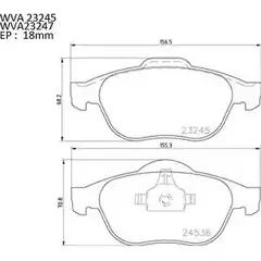 Тормозные колодки, дисковые, комплект AUTOMOTOR FRANCE 232 45 1194460723 PBP0085 24536 изображение 0