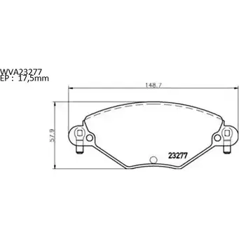 Тормозные колодки, дисковые, комплект AUTOMOTOR FRANCE 2327 7 7C3UQ1 PBP2002 1194460820
