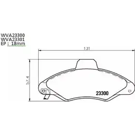 Тормозные колодки, дисковые, комплект AUTOMOTOR FRANCE 23 300 1194460850 23301 PBP2488 изображение 0