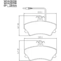 Тормозные колодки, дисковые, комплект AUTOMOTOR FRANCE 2023 6 W386PG PBP3211 1194460894