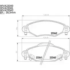 Тормозные колодки, дисковые, комплект AUTOMOTOR FRANCE 1MO4R 23 340 PBP3312 1194460907