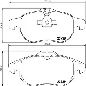 Тормозные колодки, дисковые, комплект BELACO BC1520 23403 1194462052 234 02 изображение 0