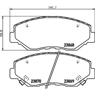 Тормозные колодки, дисковые, комплект BELACO BC1658 1194462216 2386 8 23869 изображение 0