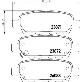 Тормозные колодки, дисковые, комплект BELACO BC1693 23872 1194462253 238 71 изображение 0