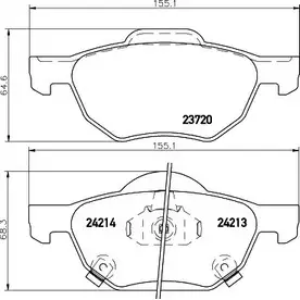 Тормозные колодки, дисковые, комплект BELACO 24213 1194462266 BC1704 237 20 изображение 0