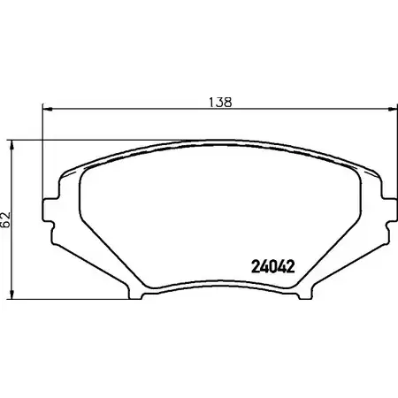 Тормозные колодки, дисковые, комплект BELACO BWU8G45 BC1758 240 42 1194462328 изображение 0