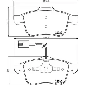 Тормозные колодки, дисковые, комплект BELACO 24340 243 39 1194462352 BC1805