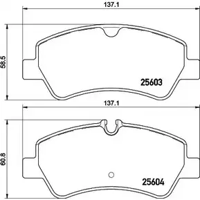 Тормозные колодки, дисковые, комплект BELACO 2560 3 25604 BC3370 1194462588