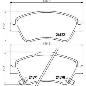 Тормозные колодки, дисковые, комплект BELACO 1194462634 24 122 BC4046 24590 изображение 0