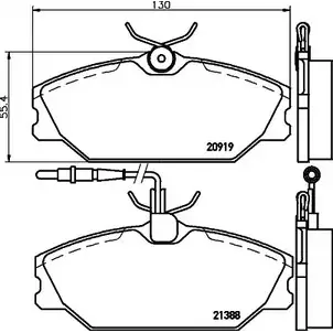 Тормозные колодки, дисковые, комплект BELACO 2091 9 BC406 21388 1194462652